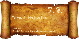 Tarpai Hajnalka névjegykártya