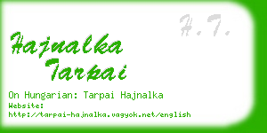 hajnalka tarpai business card